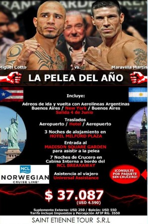 NCL: CRUCERO + LA PELEA DEL AÑO  "Martinez vs Cotto"